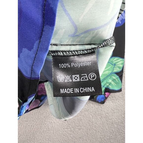 Karon Mabon Xlarge Floral Short Sleeve Button Down Pajama Top New - Picture 8 of 8